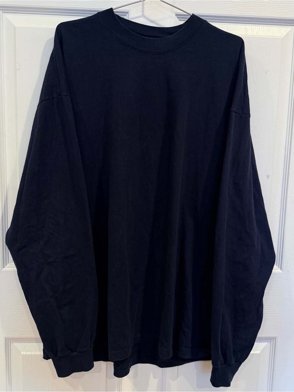 Los Angeles Apparel 75 Oz Navy Oversized Long Sleeve Shirt Size 3XL Made in USA